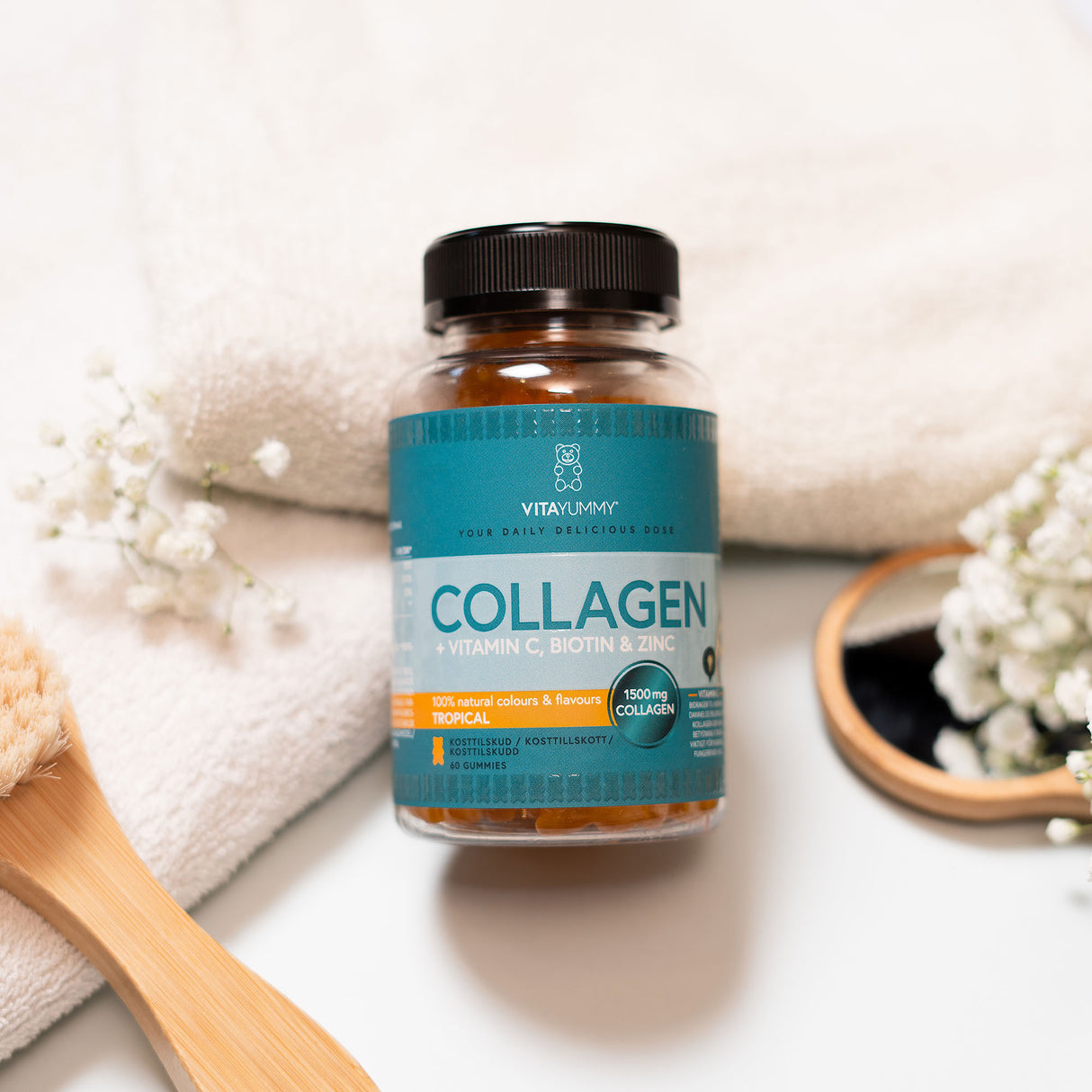 VitaYummy Collagen Tropical | 60 vingummier fra VitaYummy på Mecindo.dk