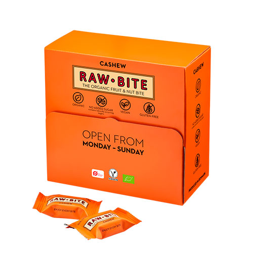 RawBite Officebox Cashew Bars | 675 gr fra RawBite på Mecindo.dk