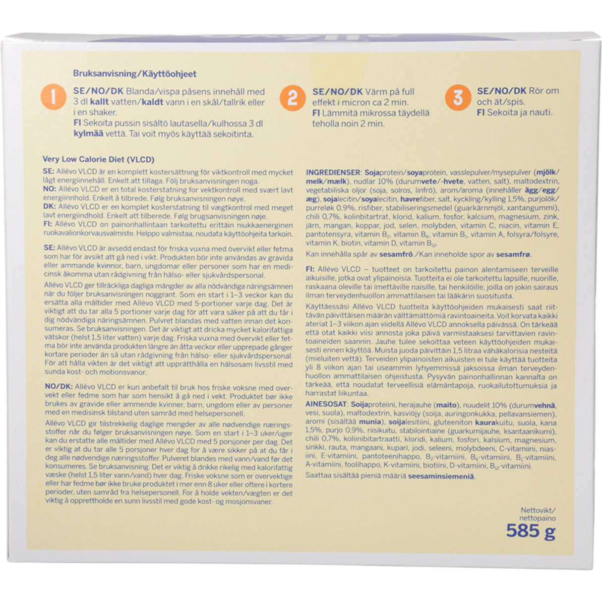 Allevo Allévo Suppe Nudler/kylling Vlcd fra Allevo på Mecindo.dk