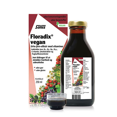 Salus Floradix Vegan | 250 ml fra Salus på Mecindo.dk