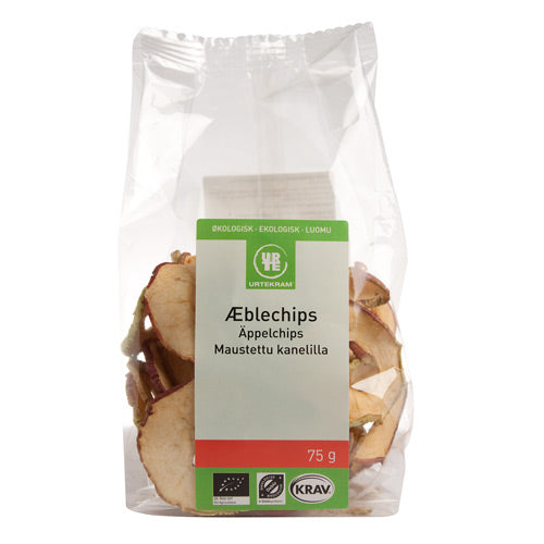 Urtekram Æblechips Økologisk | 75 gr fra Urtekram på Mecindo.dk