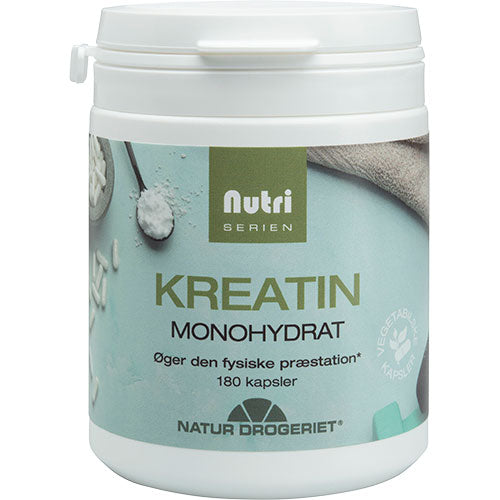 Natur-Drogeriet Kreatin Monohydrat Kapsler | 180 kapsler fra Natur-Drogeriet på Mecindo.dk