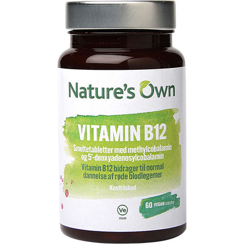 Natures Own Vitamin B12 Smeltetabletter | 60 Tabl. fra Natures Own på Mecindo.dk
