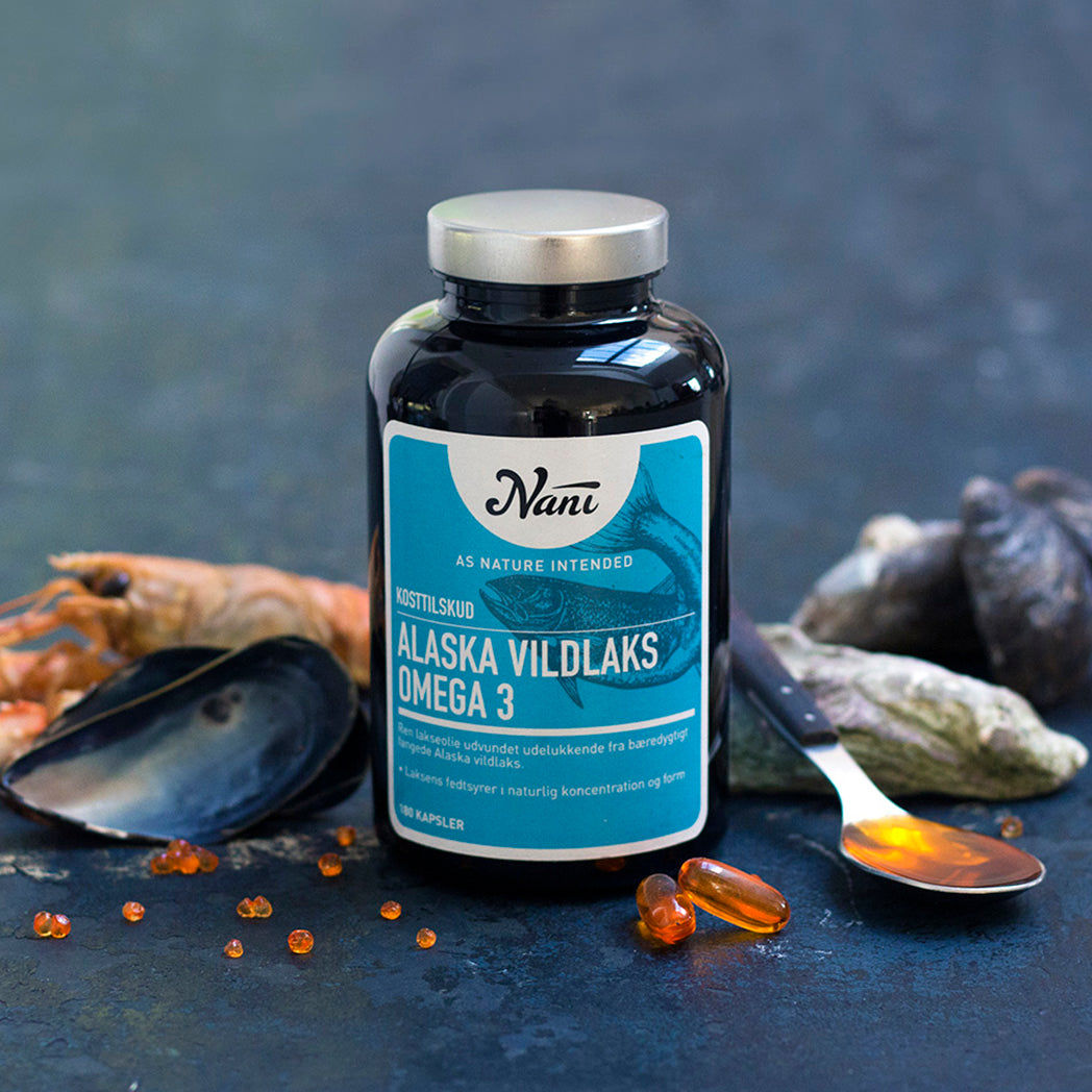 Nani Alaska Vildlaks Omega 3 | 180 kapsler fra Nani på Mecindo.dk