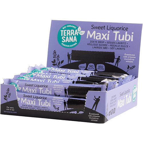 Terrasana Lakridsstang Maxi Tubi Sød Blød Finsk Økologisk | 28 gr