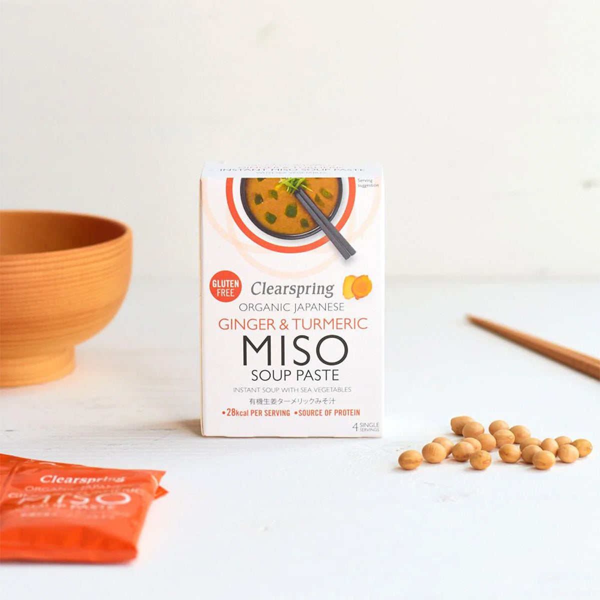 Clearspring Instant Miso Soup (60 gr) | Ingefær & Gurkemeje Økologisk fra Clearspring på Mecindo.dk
