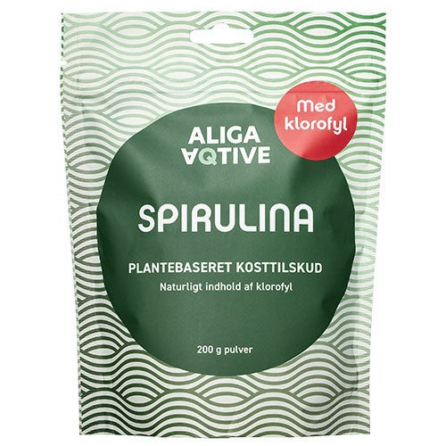 ALIGA AQTIVE Spirulina Pulver | 200 gr fra ALIGA AQTIVE på Mecindo.dk