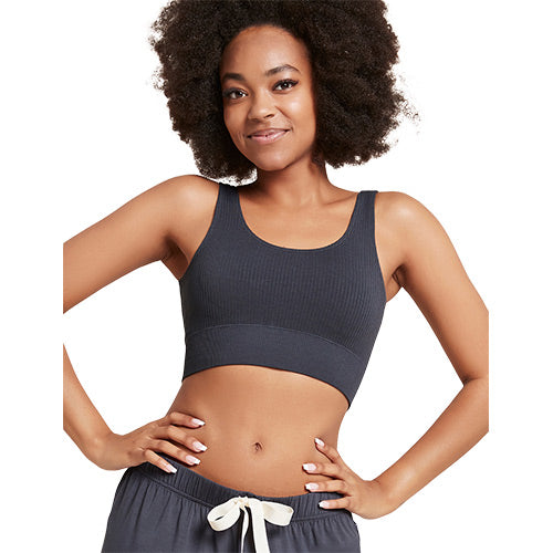 Boody Ribbed Seamless Bra Storm | Str. Xl fra Boody på Mecindo.dk