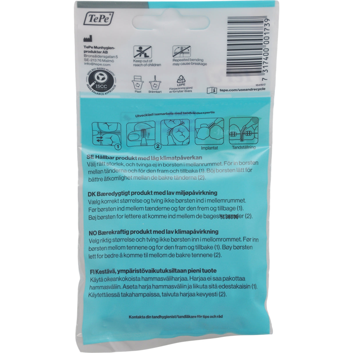 TePe Mellemrumsbørster 1.3 Mm Grå fra TePe på Mecindo.dk