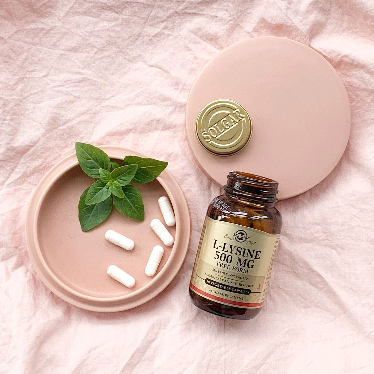 Solgar L-lysine Aminosyre | 50 kapsler fra Solgar på Mecindo.dk