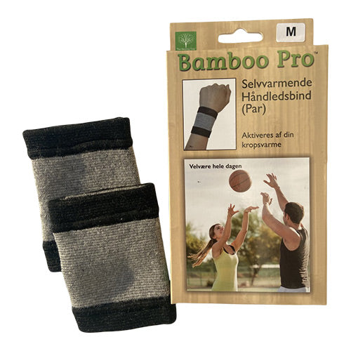 Bamboo Pro Håndledsbind, Selvvarmende | Str. M fra Bamboo Pro på Mecindo.dk