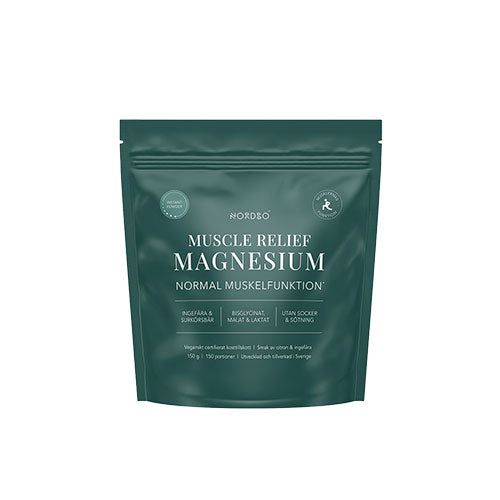 NORDBO Muscle Relief Instant Magnesium Pulver | 150 gr fra NORDBO på Mecindo.dk