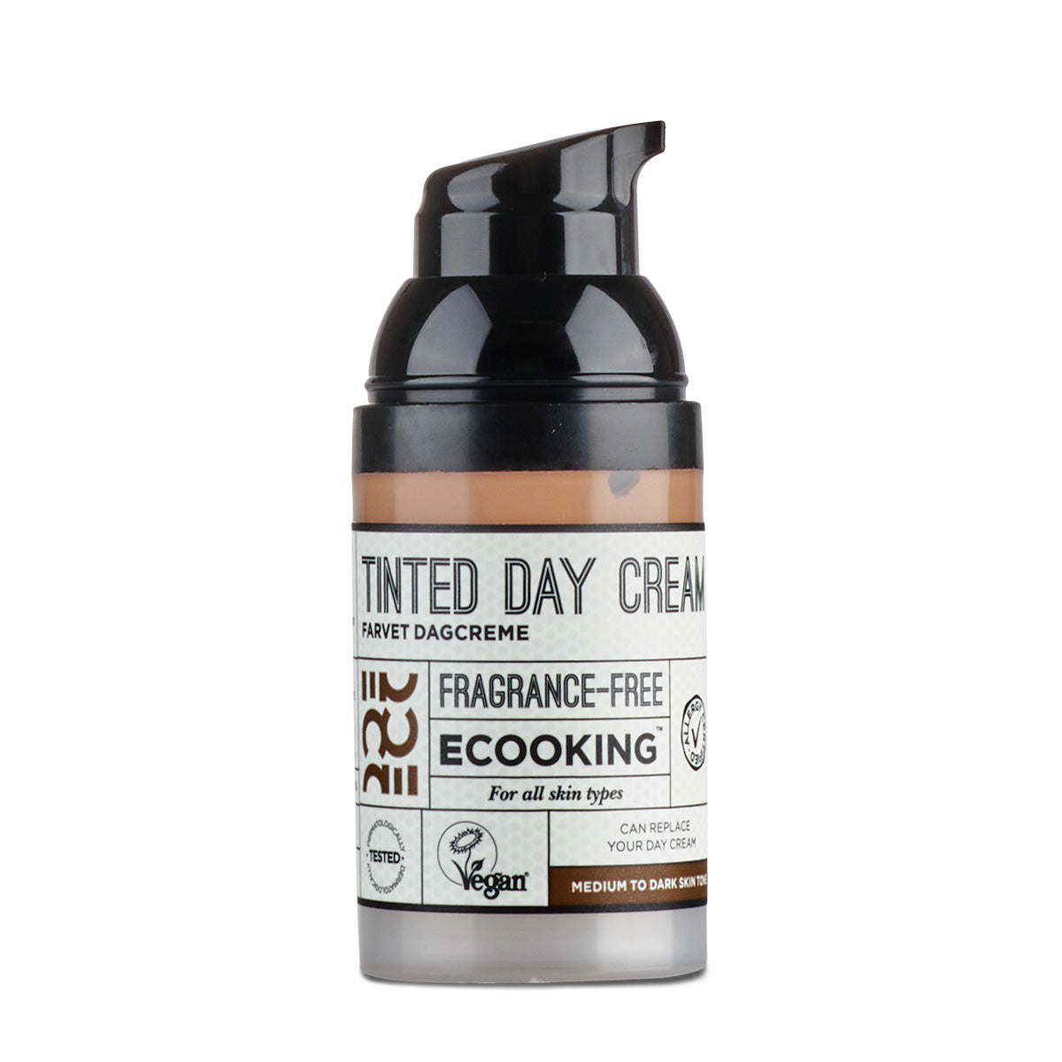 Ecooking Tinted Day Cream - Medium/dark | 30 ml fra Ecooking på Mecindo.dk