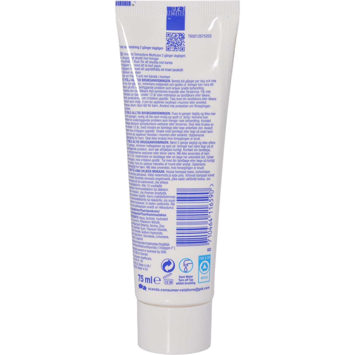 Sensodyne Multicare Tandpasta | 75 ml fra Sensodyne på Mecindo.dk