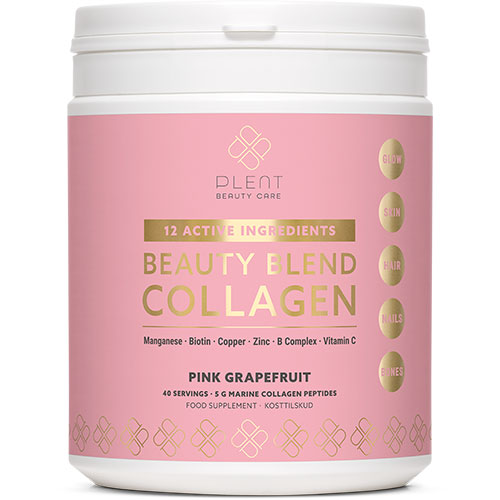 Plent Beauty Blend Collagen (265 gr) | Pink Grapefruit fra Plent på Mecindo.dk