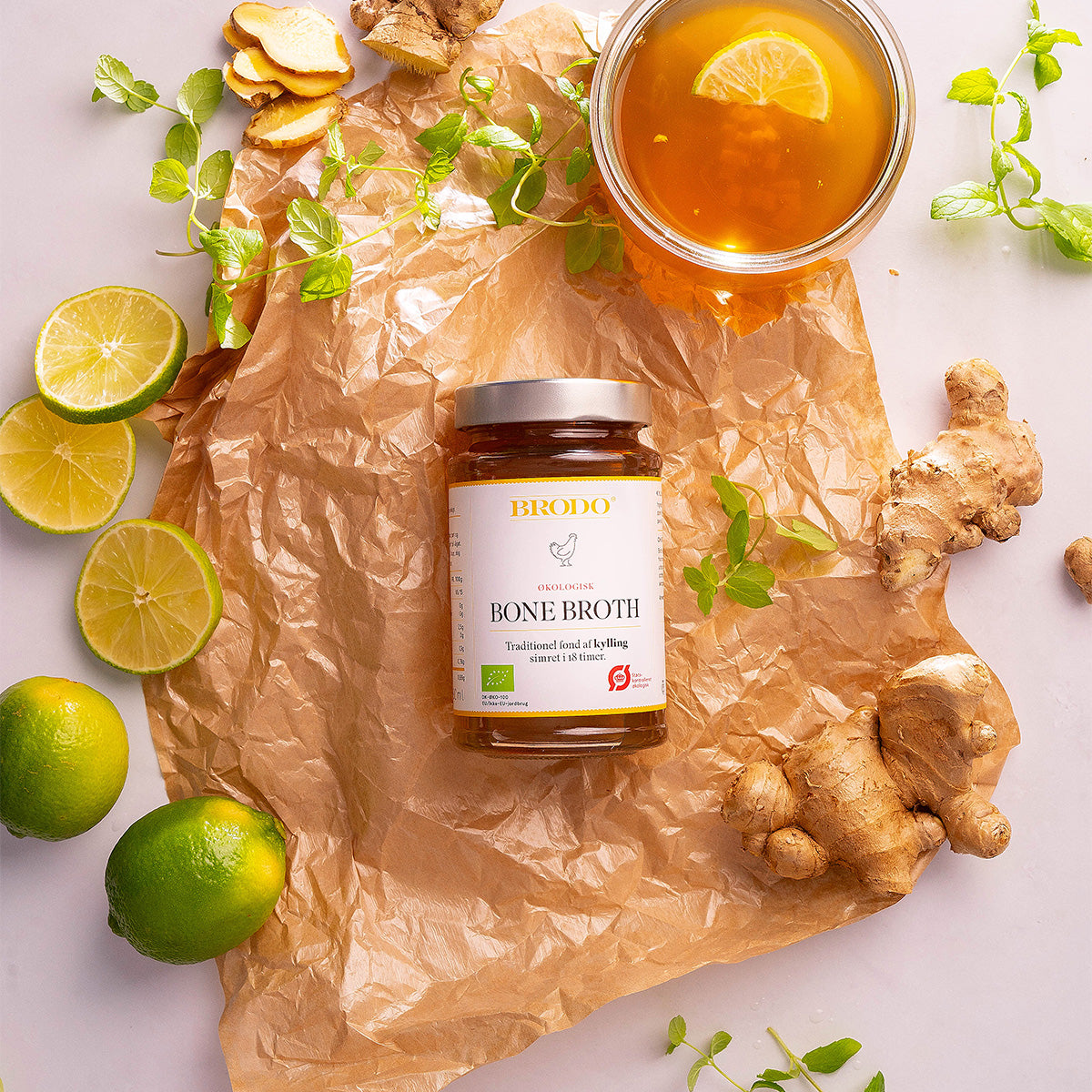 Brodo Bone Broth Kylling Fond Økologisk | 390 ml fra Brodo på Mecindo.dk