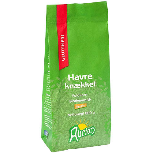 Aurion Glutenfri Knækket Havre Økologisk Demeter | 800 gr fra Aurion på Mecindo.dk