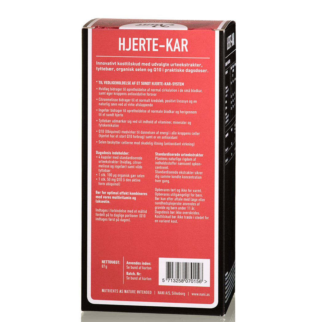 Nani Hjerte-kar Kurpakke | 30 br fra Nani på Mecindo.dk