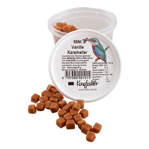 Kingfisher Vanilje Karameller Mini | 80 gr fra Kingfisher på Mecindo.dk