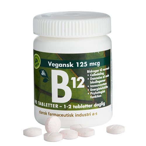 DFI B12 125 Mcg | 90 Tabl. fra Grønne dfi vitaminer på Mecindo.dk