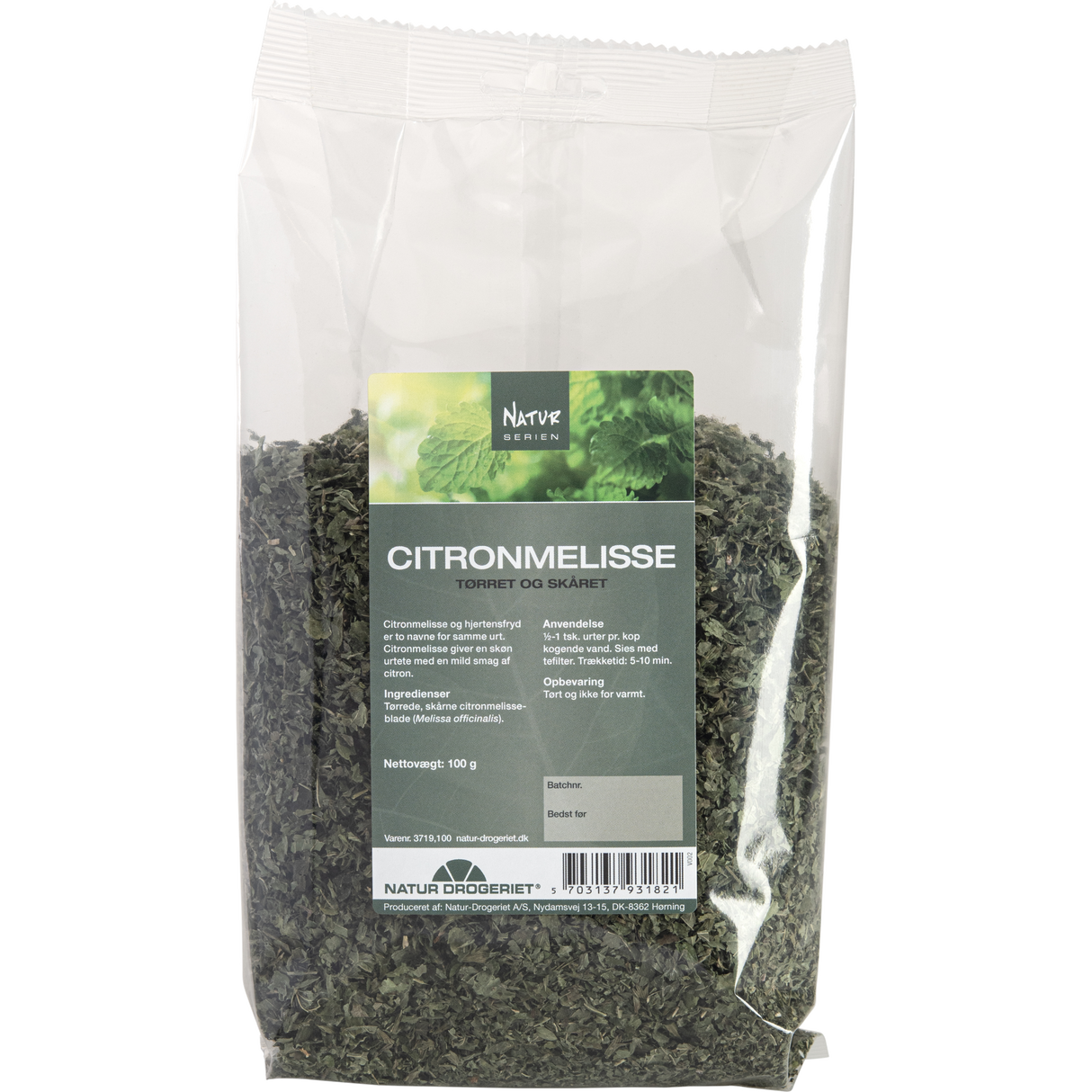Natur-Drogeriet Hjertensfryd/citronmelisse | 100 g fra Natur-Drogeriet på Mecindo.dk