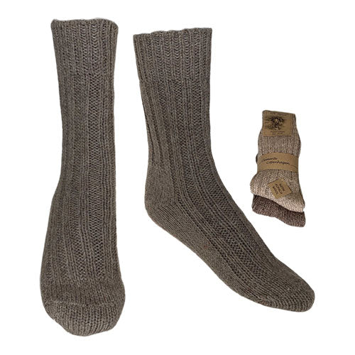 Strømper Brun & Beige | Str. 43/46 2-pak fra Clemente på Mecindo.dk