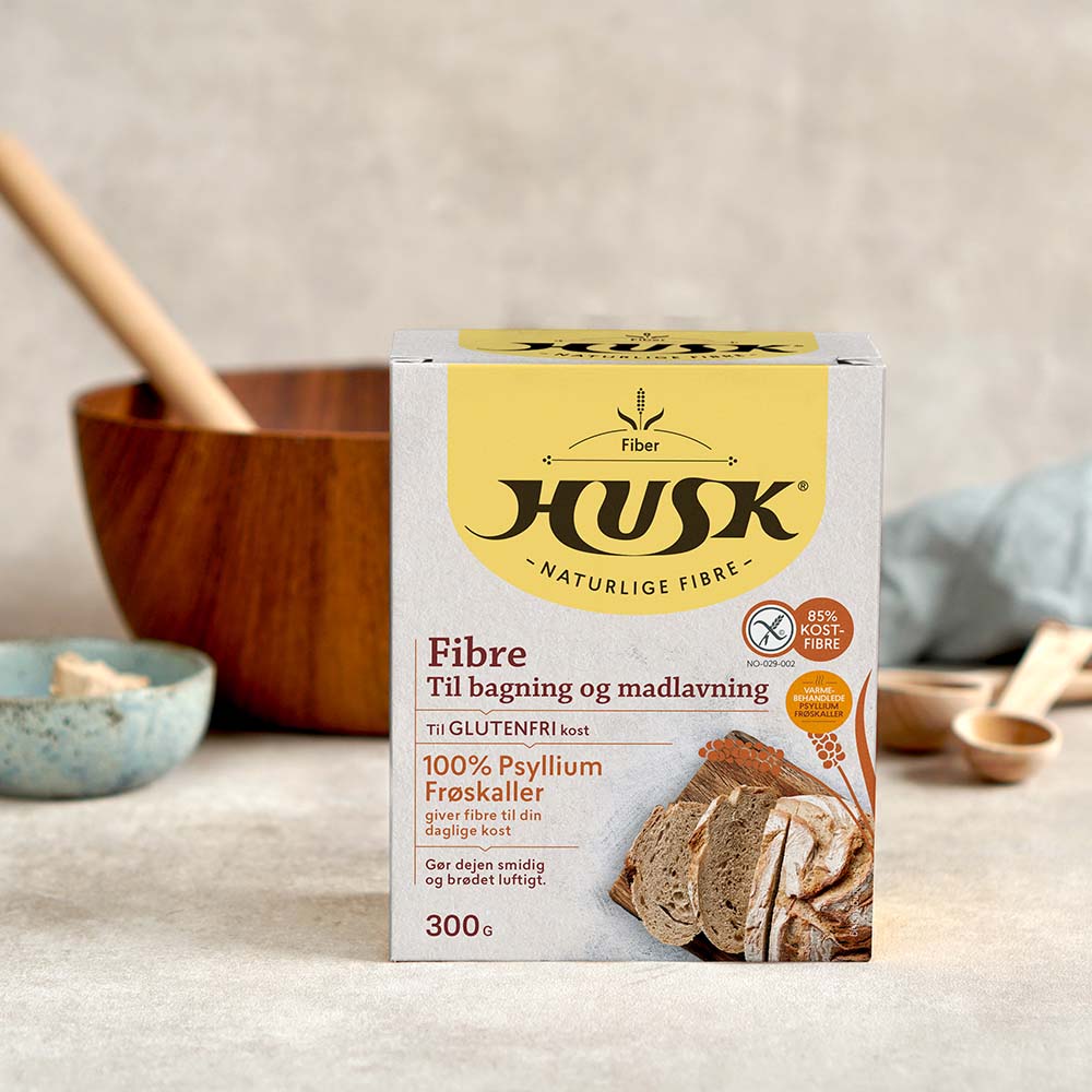 FiberHUSK Fiber Husk Glutenfri Bagemiddel | 300 gr fra FiberHUSK på Mecindo.dk