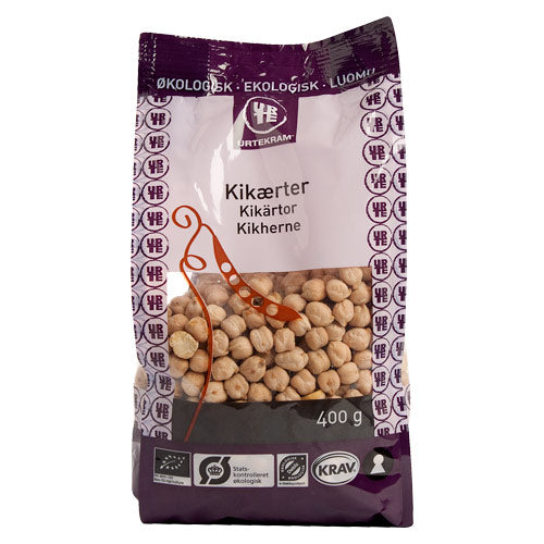 Urtekram Kikærter Økologisk | 400 gr fra Urtekram på Mecindo.dk