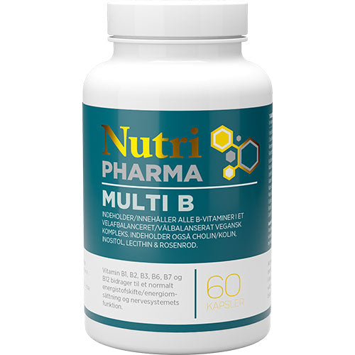 NutriPharma Multi B | 60 kapsler fra NutriPharma på Mecindo.dk