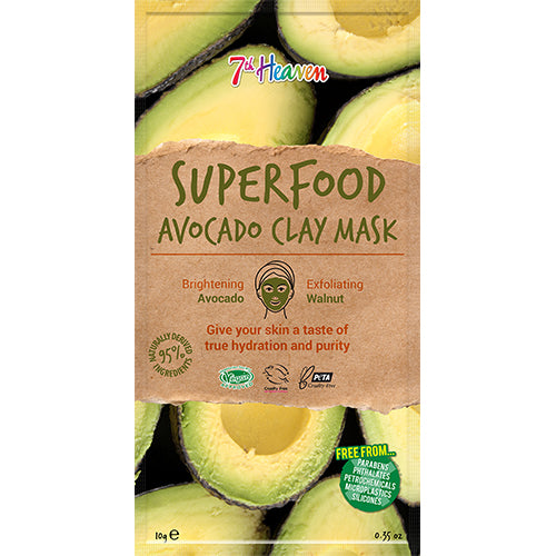 Earth Kiss Ansigtmaske Superfood Avocado 7th Heaven | 10 gr fra Earth Kiss på Mecindo.dk