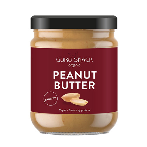Guru Snack Peanutbutter Crunchy Økologisk | 250 gr fra Guru Snack på Mecindo.dk