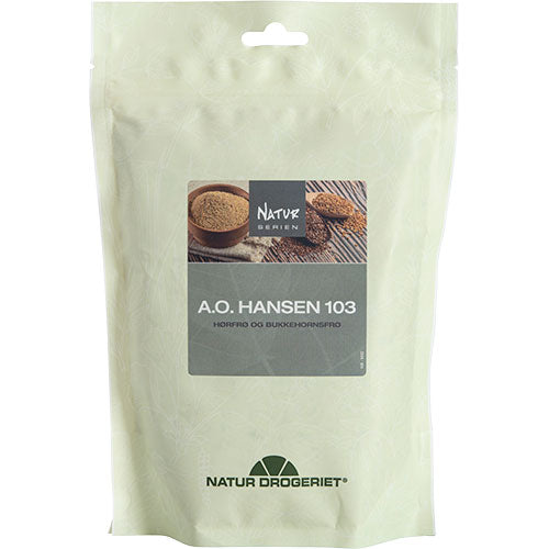 A. O. Hansens Urteblanding 103 Hørfrø og Bukkehornsfrø | 400 gr fra Natur-Drogeriet på Mecindo.dk