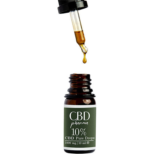 CBD Pharma Pure Drops 10% | 10 ml fra CBD Pharma på Mecindo.dk