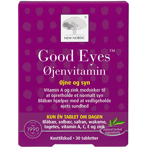 New Nordic Good Eyes Øjenvitamin | 30 Tabl. fra New Nordic på Mecindo.dk