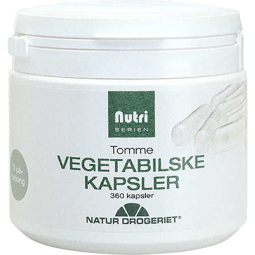 Nutri Serien Vegetabilske Kapsler Tomme | 360 kapsler fra Nutri Serien på Mecindo.dk