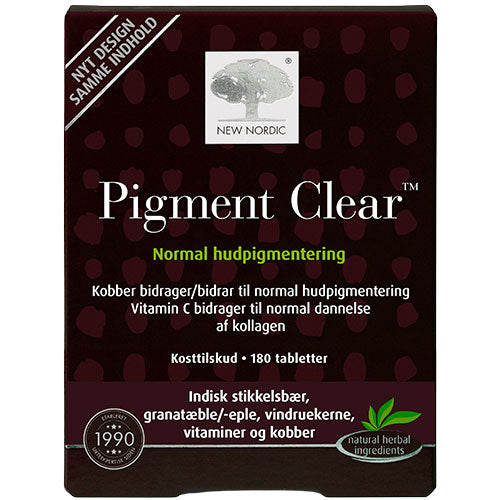 New Nordic Skin Care Pigment Clear | 180 Tabl. fra New Nordic på Mecindo.dk