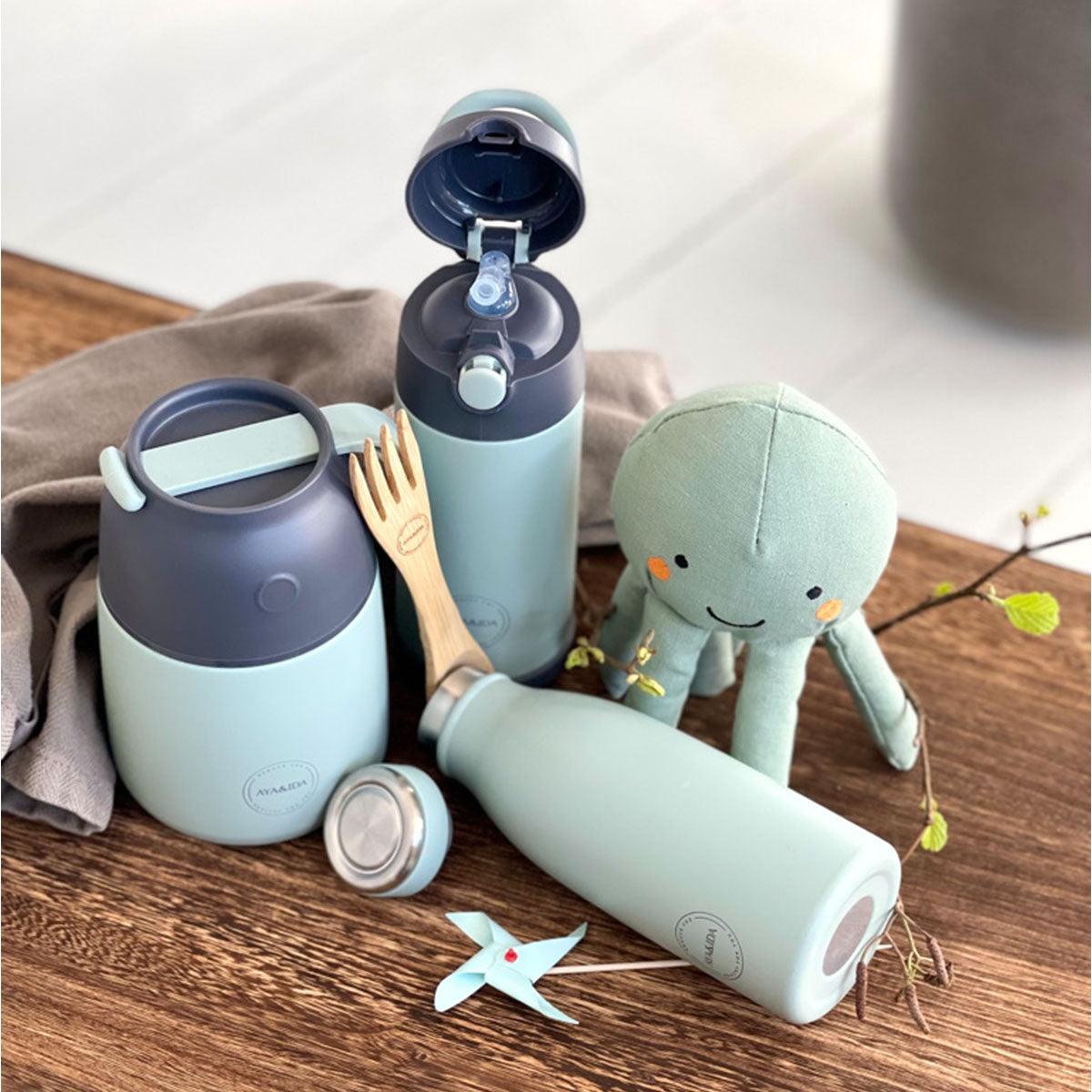 AYA&IDA Drinking Bottle 350ml | Mint Green fra AYA&IDA på Mecindo.dk