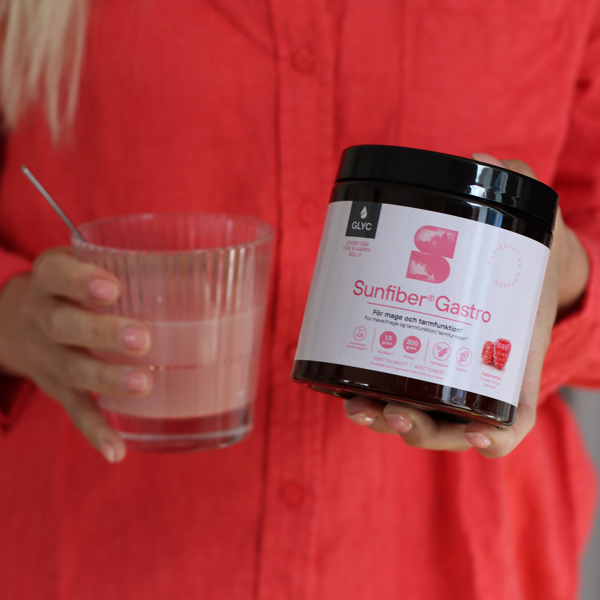 Glyc Sunfiber®gastro Hindbærsmag | 200 gr fra Glyc på Mecindo.dk