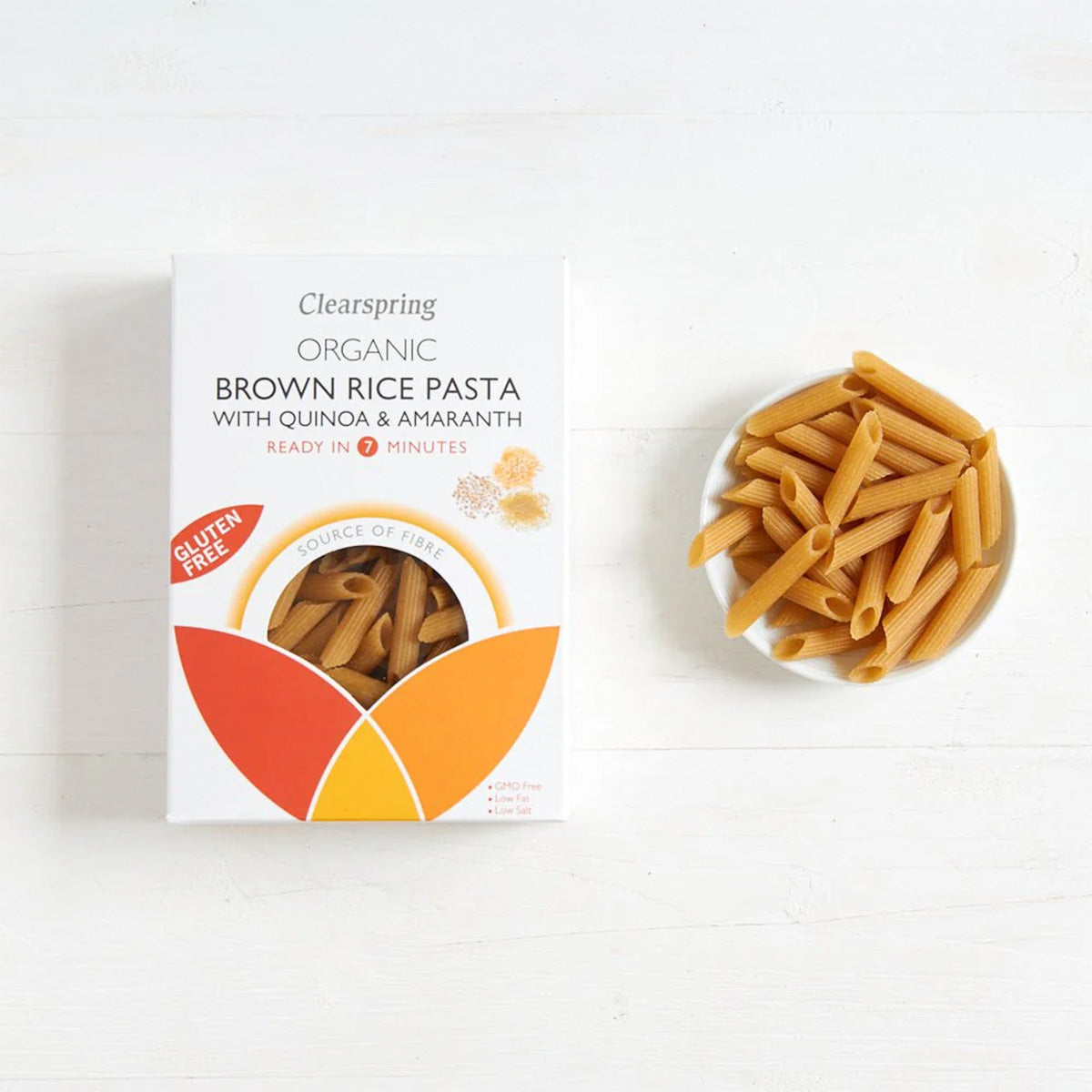 Clearspring Brune Ris Penne M Quinoa & Amaranth Økologisk | 250 gr fra Clearspring på Mecindo.dk