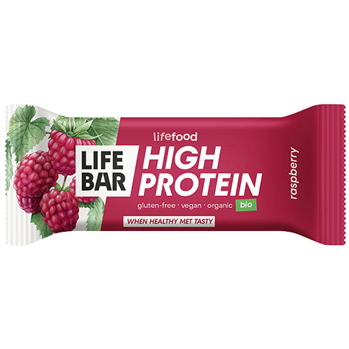 Lifebar Proteinbar Hindbær Økologisk | 40 gr fra Lifefood på Mecindo.dk