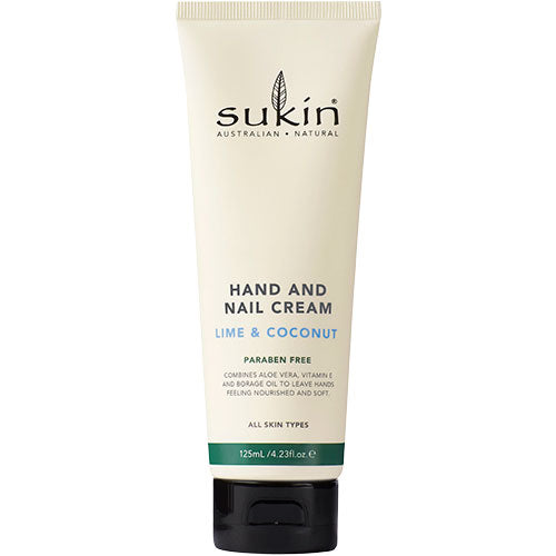 Sukin Hand & Nail Cream Lime & Coconut | 125 ml fra Sukin på Mecindo.dk