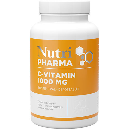 NutriPharma C-vitamin 1000 Mg | 120 Tabl. fra NutriPharma på Mecindo.dk
