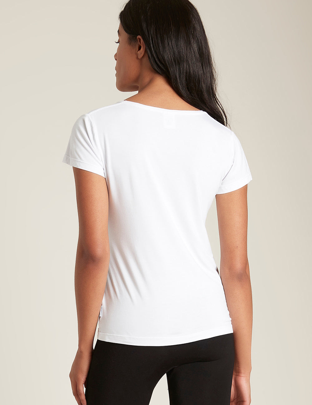 Boody Women´s V-neck T-shirt Hvid | Str. Xl fra Boody på Mecindo.dk