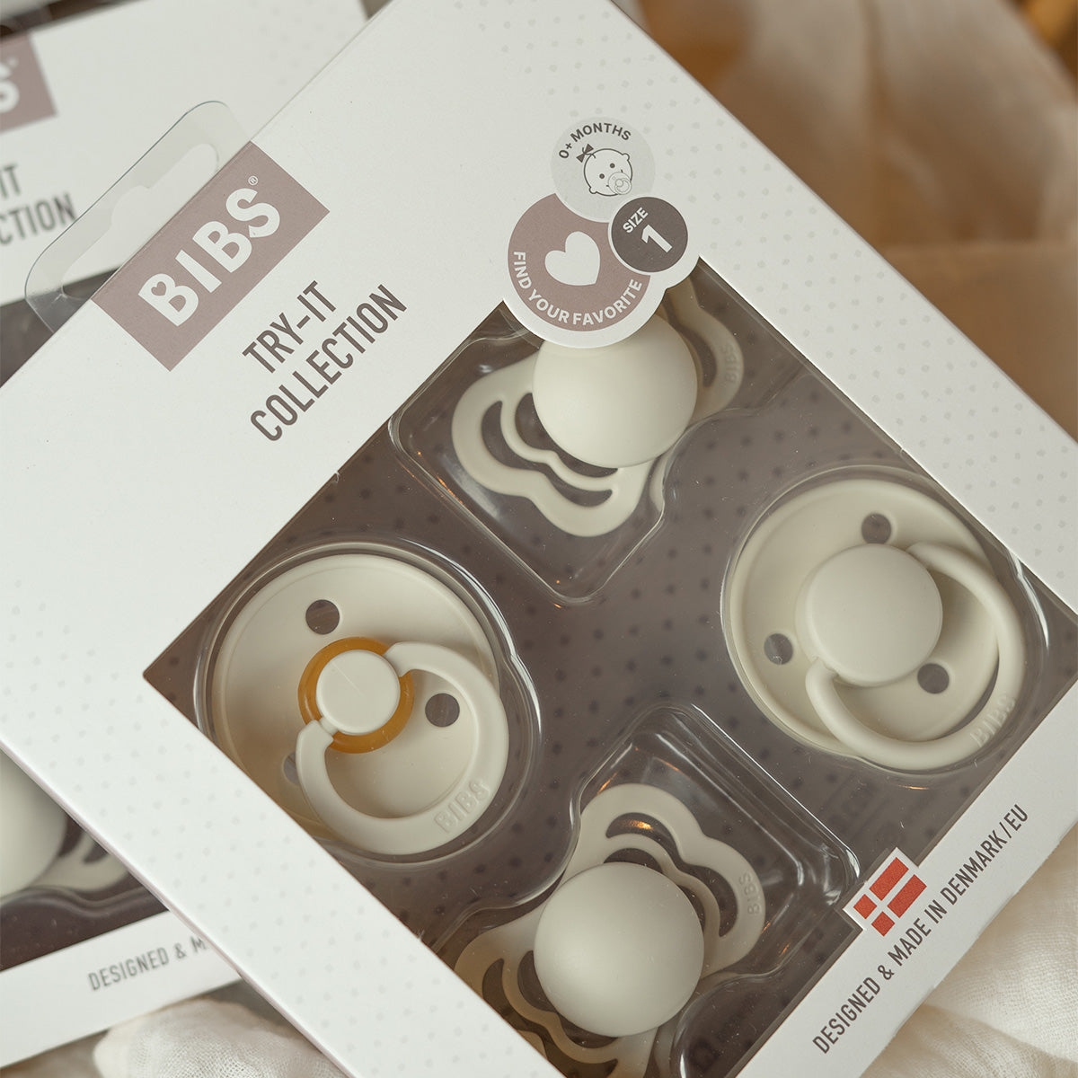 BIBS Try-it collection Size 1 Ivory 4 PACK fra BIBS på Mecindo.dk