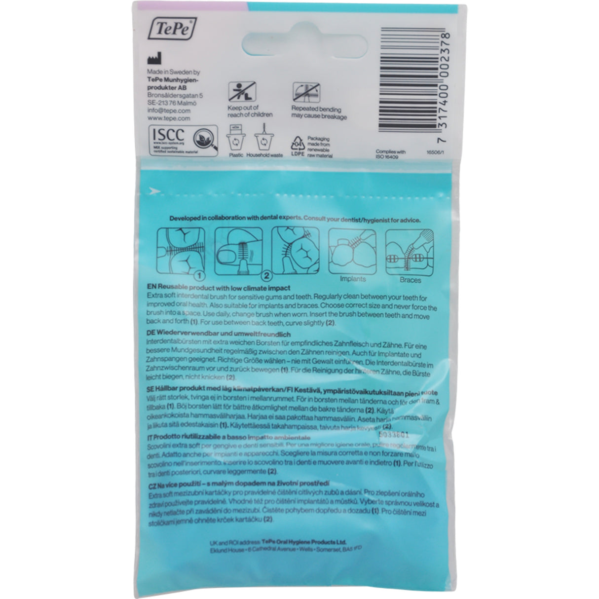 TePe Mellemrumsbørste X-Soft Lila 1,1 mm fra TePe på Mecindo.dk