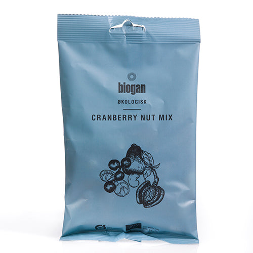Biogan Cranberry Nut Mix Økologisk | 100 gr fra Biogan på Mecindo.dk