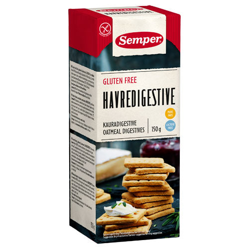 Semper Kiks Digestive Havre Glutenfri | 150 gr fra Semper på Mecindo.dk