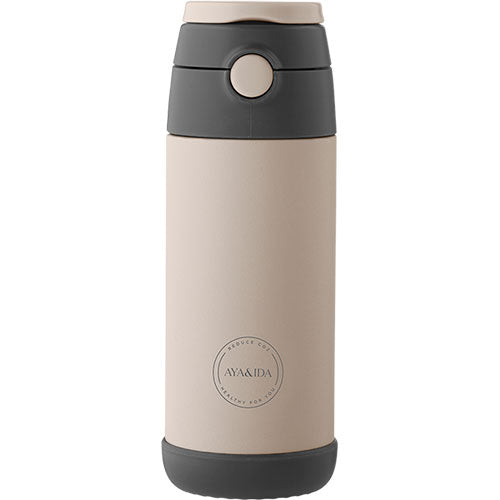 AYA&IDA Kids Straw Bottle (350 ml) | Cream Beige fra AYA&IDA på Mecindo.dk