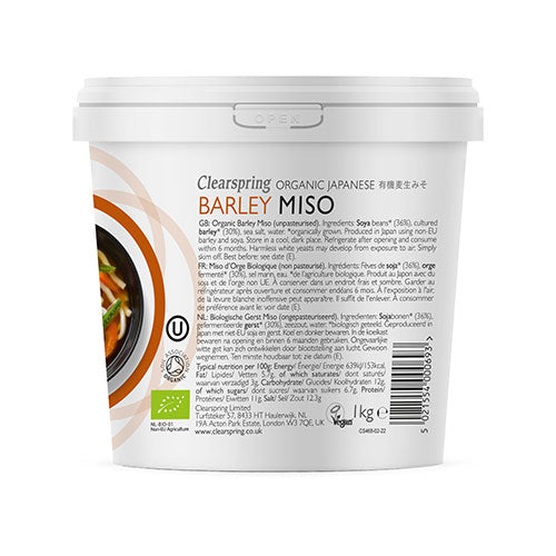 Clearspring Miso Barley (Byg Miso) Upasteuriseret Økologisk | 1 kg fra Clearspring på Mecindo.dk
