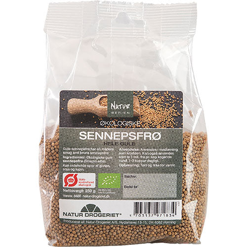 Natur-Drogeriet Sennepsfrø Gul Økologisk | 250 gr fra Natur-Drogeriet på Mecindo.dk